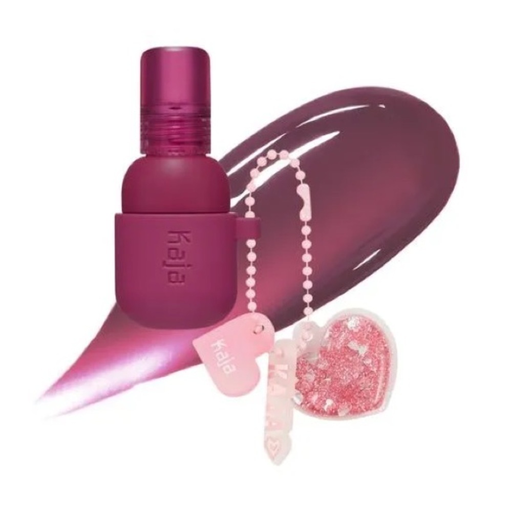 BNIB Kaja Jelly Charm Lip & Blush Glazed Keychain Stain in Berry Colada
